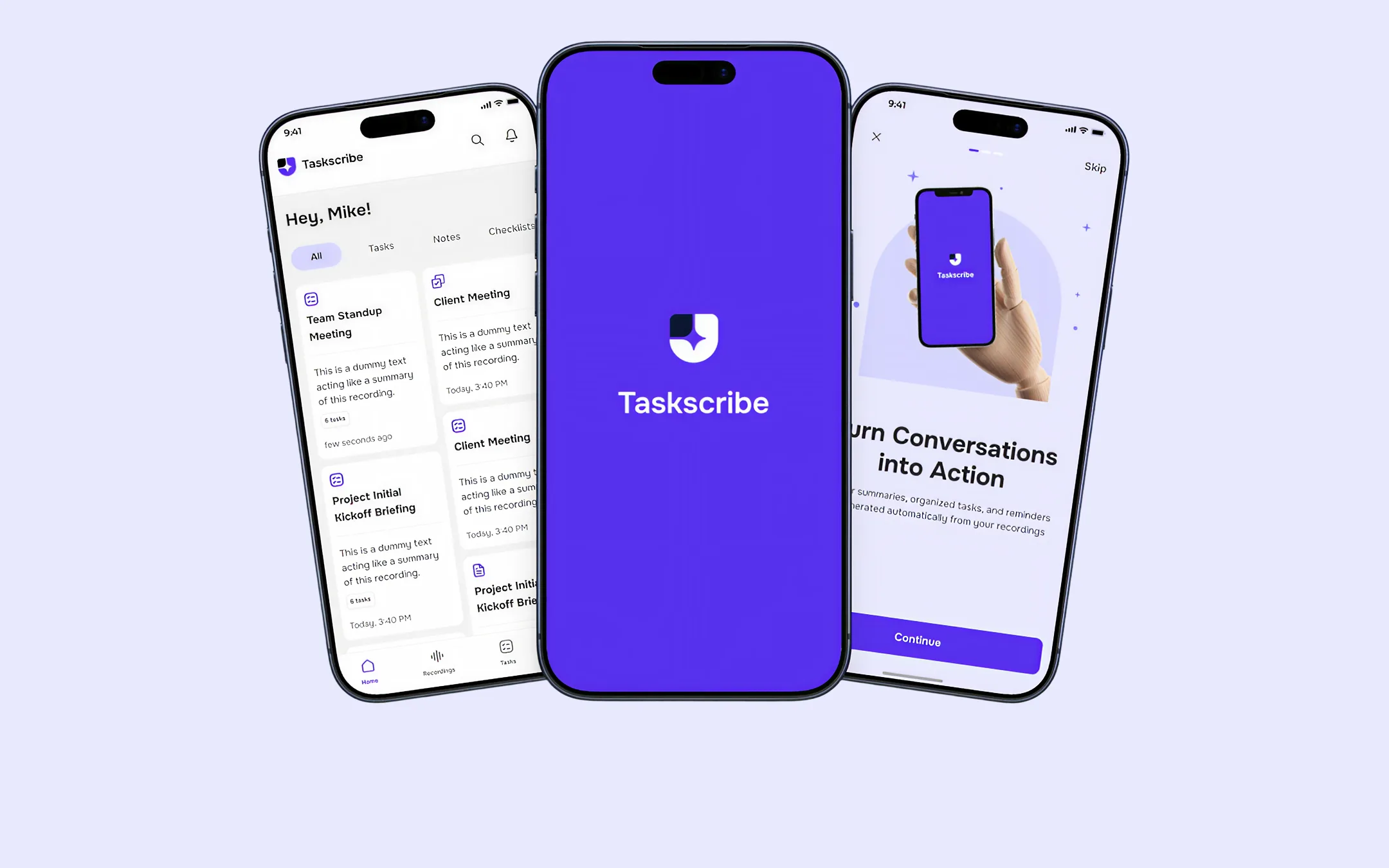 Taskscribe, capture-first notetaking app